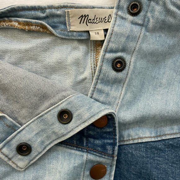 Madewell || Mini Patchwork Jean Skirt Size 28 - Picture 2 of 4